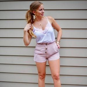 Pink high waisted shorts
